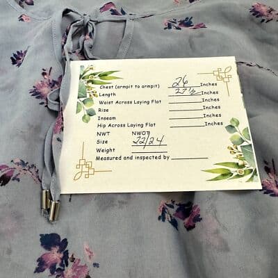 Lane Bryant Plus Light Blue Floral Sheer Blouse with Bow Tie, Size 22 – Excellen - Thumbnail 6