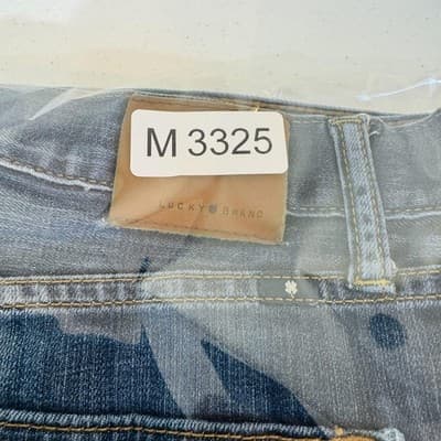 Lucky Brand 121 Heritage Bermuda Shorts Mens 34 Blue Slim Distressed Raw Hem - Thumbnail 15