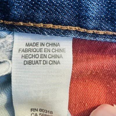 Lucky Brand 121 Heritage Slim Bermuda Shorts Mens 34 Blue Denim Raw Hem - Thumbnail 10