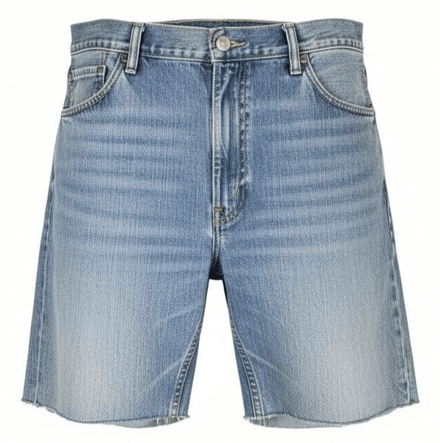 Levi Strauss 505 Mens Denim Cutoff Shorts Frayed Hem W40 L32 Blue Jeans Cotton - Image 1
