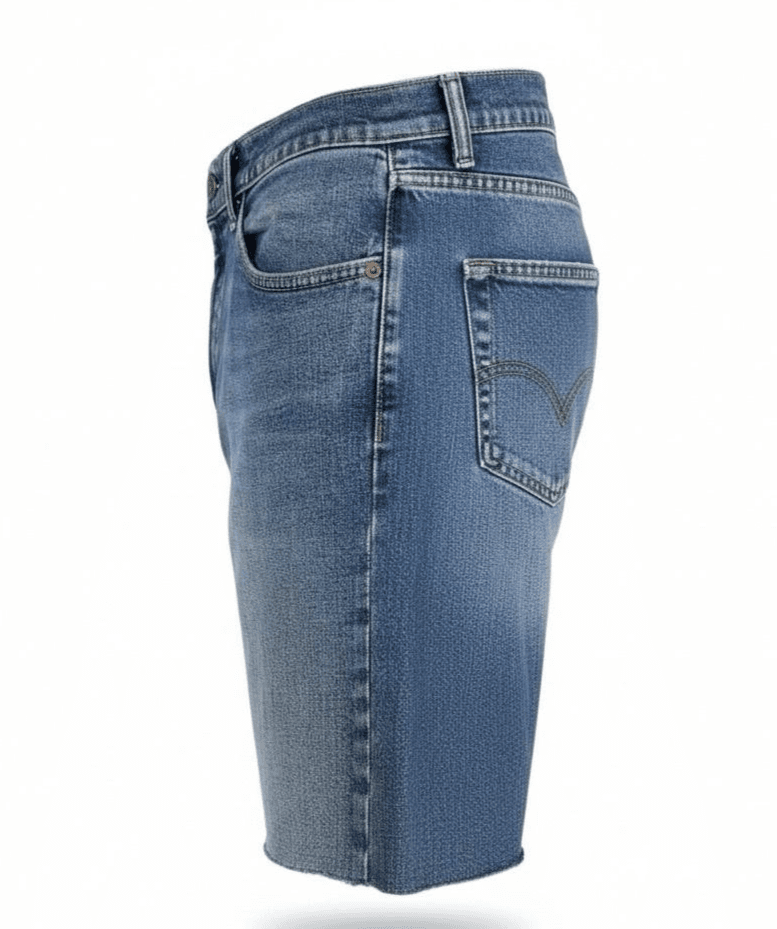 Levi Strauss & Co Denim Jean Shorts Mens 36 Blue Cutoff Cotton Stretch Egypt - Thumbnail 3