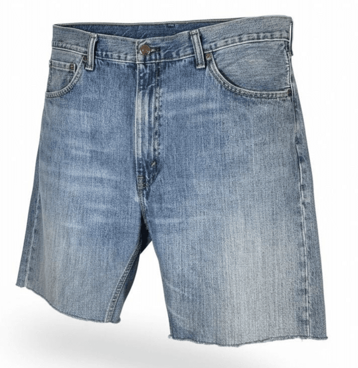 Levi Strauss 505 Mens Denim Cutoff Shorts Frayed Hem W40 L32 Blue Jeans Cotton - Thumbnail 2