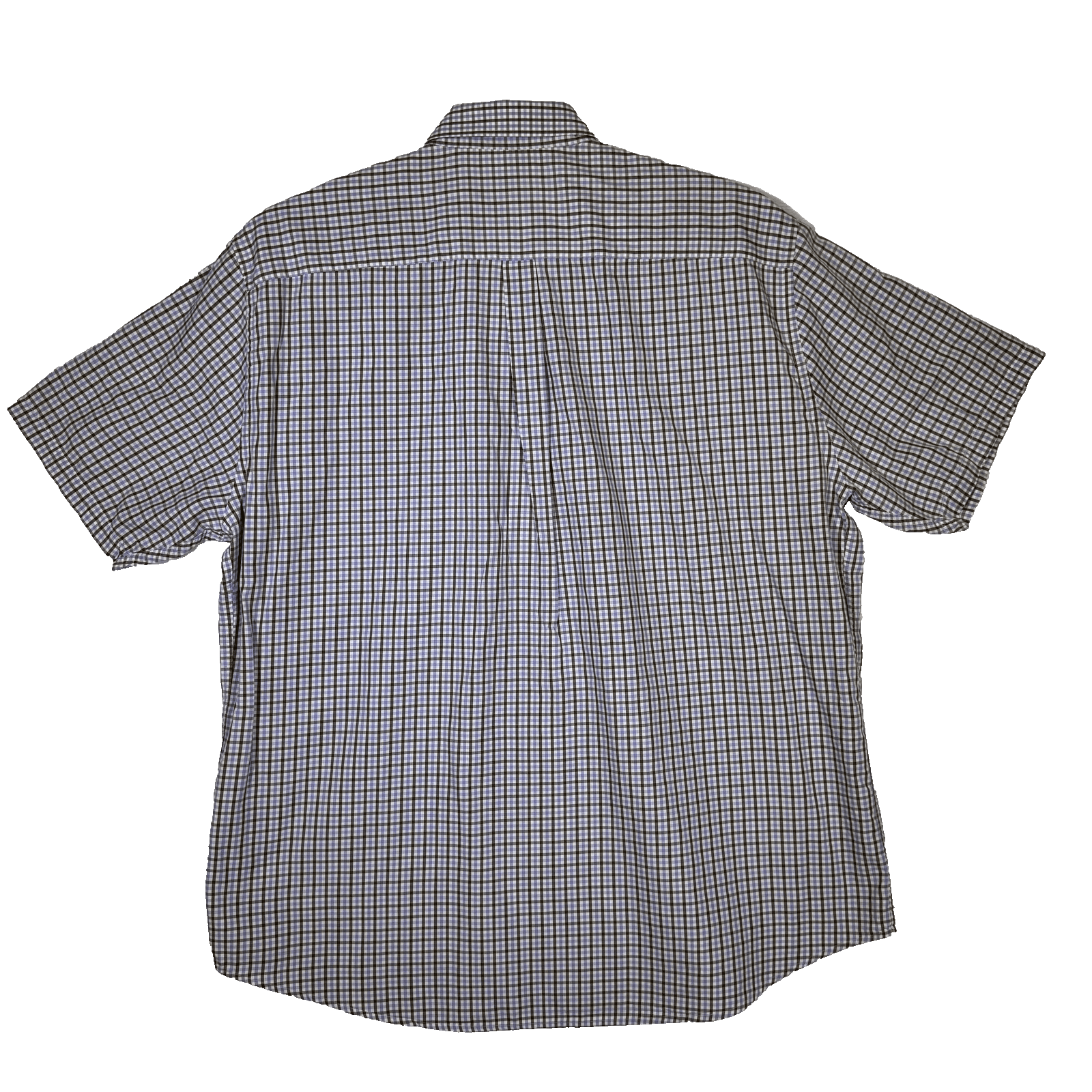 Peter Millar Shirt Mens 2XL Purple Brown Check Plaid Button Down Short Sleeve - Thumbnail 2