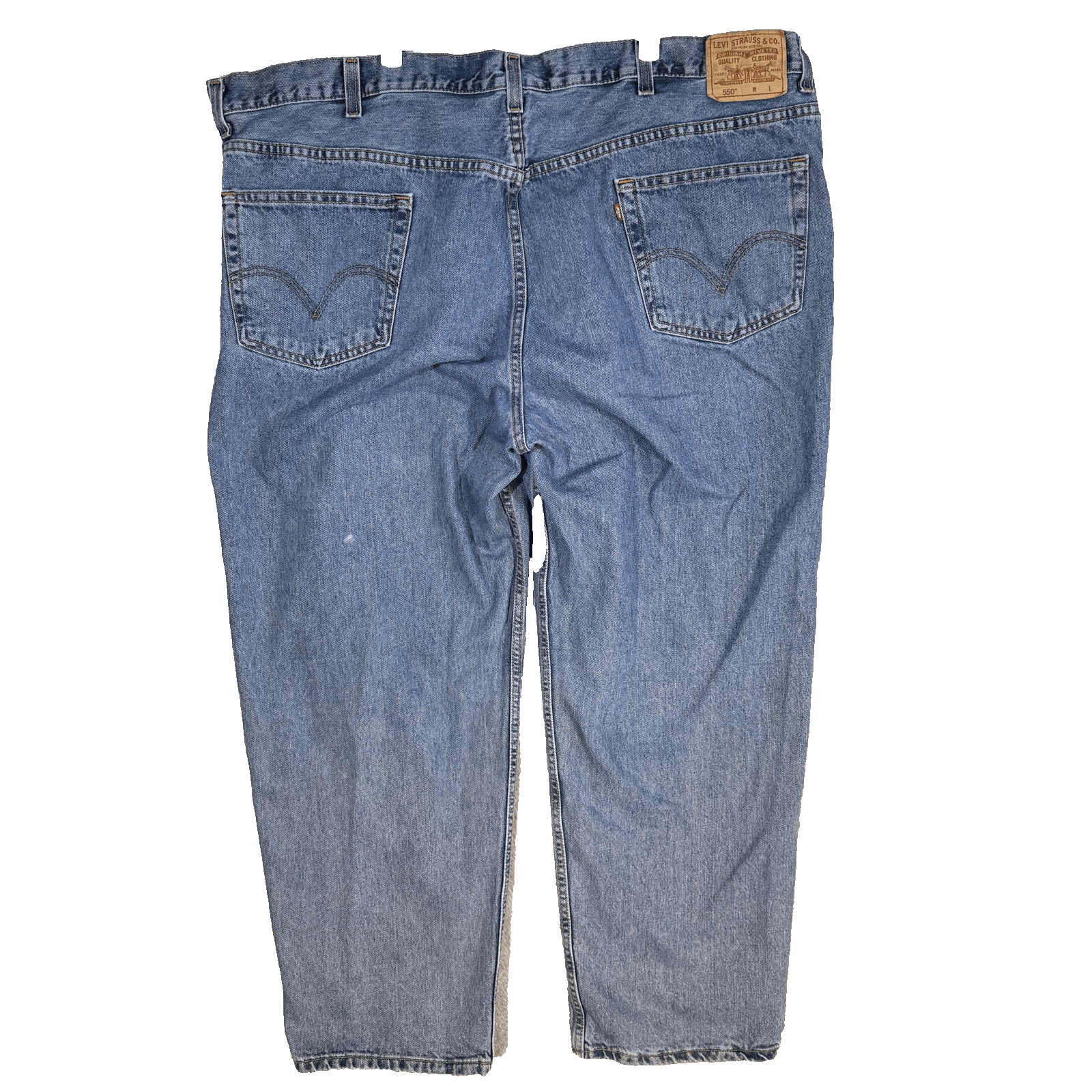 Levis 550 Jeans Mens 50x30 Blue Relaxed Fit Tapered Leg Denim Vintage Y2K - Thumbnail 2