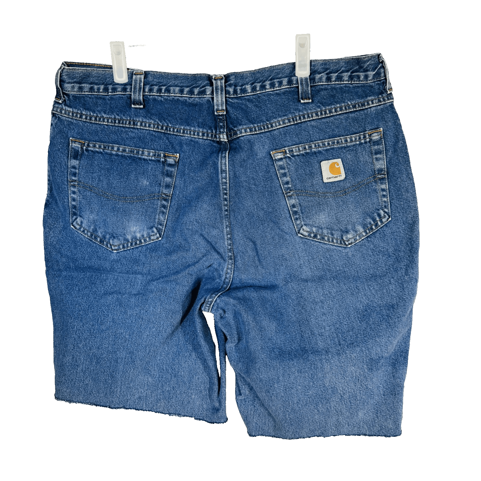 Carhartt Shorts Mens 38 Blue Bermuda Relaxed Fit 7 Inseam Denim Cutoff 5-Pocket - Thumbnail 6