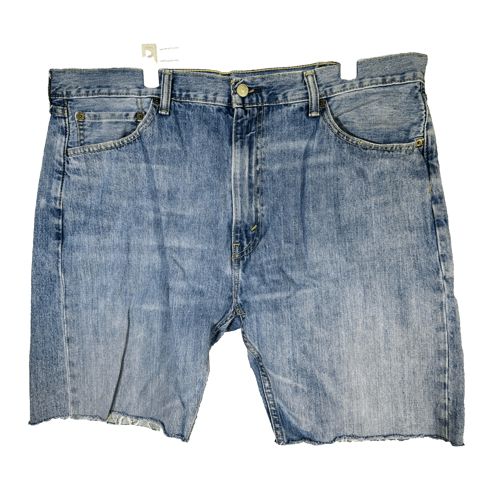 Levi Strauss 505 Mens Denim Cutoff Shorts Frayed Hem W40 L32 Blue Jeans Cotton - Thumbnail 5