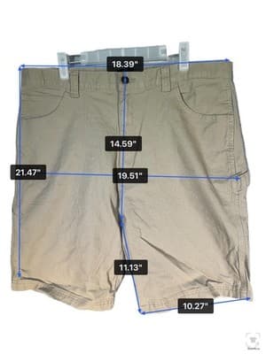 Dickies Shorts Mens Medium 37 Waist Beige Cargo Relaxed Fit 11 Inseam Pockets - Thumbnail 9