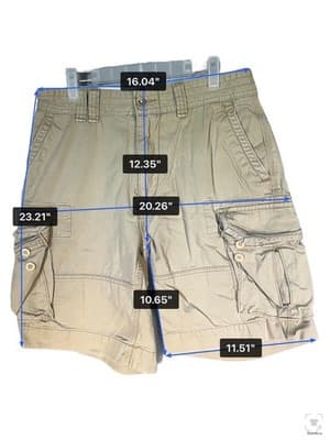 Polo By Ralph Lauren Shorts Mens 32 Beige Cargo Cotton Canvas Pockets 11 Inseam - Thumbnail 11