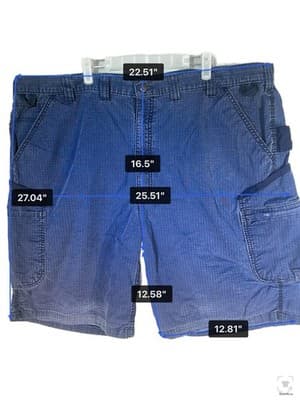 Carhartt Shorts Mens 46 Blue Cargo Relaxed Fit 12 Inseam Distressed Pockets - Thumbnail 13