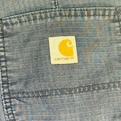 Carhartt Shorts Mens 46 Blue Cargo Relaxed Fit 12 Inseam Distressed Pockets - Thumbnail 8