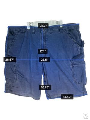 Carhartt Shorts Mens 46 Blue Cargo Canvas Stretch Utility 11 Inseam Pockets - Thumbnail 9