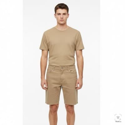 Levi's 505 Shorts Mens 44 Beige Chino Stretch 12 Inseam 5-Pocket Zip Fly - Thumbnail 4