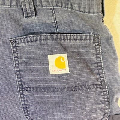 Carhartt Shorts Mens 46 Blue Cargo Canvas Stretch Utility 11 Inseam Pockets - Thumbnail 6