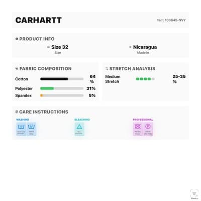 Carhartt Shorts Mens 46 Blue Cargo Canvas Stretch Utility 11 Inseam Pockets - Thumbnail 11