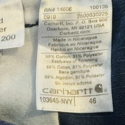 Carhartt Shorts Mens 46 Blue Cargo Canvas Stretch Utility 11 Inseam Pockets - Thumbnail 7