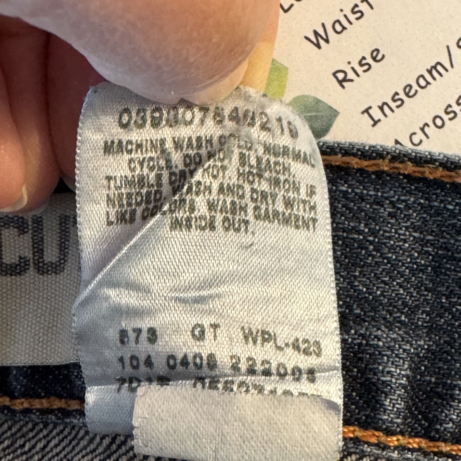 Levi’s 527 Jeans Mens 38x32 Blue Whsikered Boot Cut Mid Rise Denim Zip Fly - Thumbnail 7