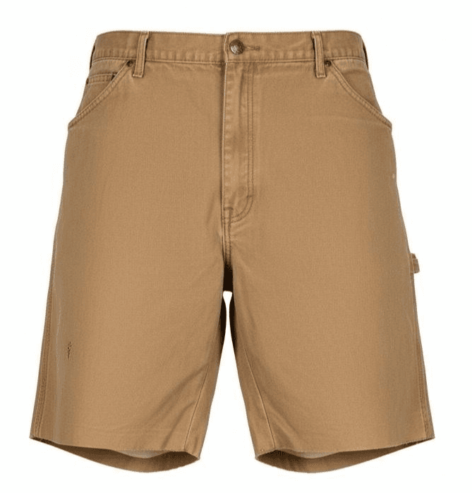 Dickies Shorts Mens 38 Brown Cargo Relaxed Fit Distressed Raw Hem Canvas - Image 1