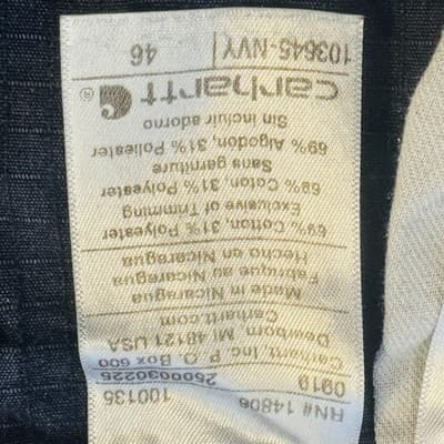 Carhartt Shorts Mens 46 Blue Cargo Relaxed Fit 12 Inseam Distressed Pockets - Thumbnail 9