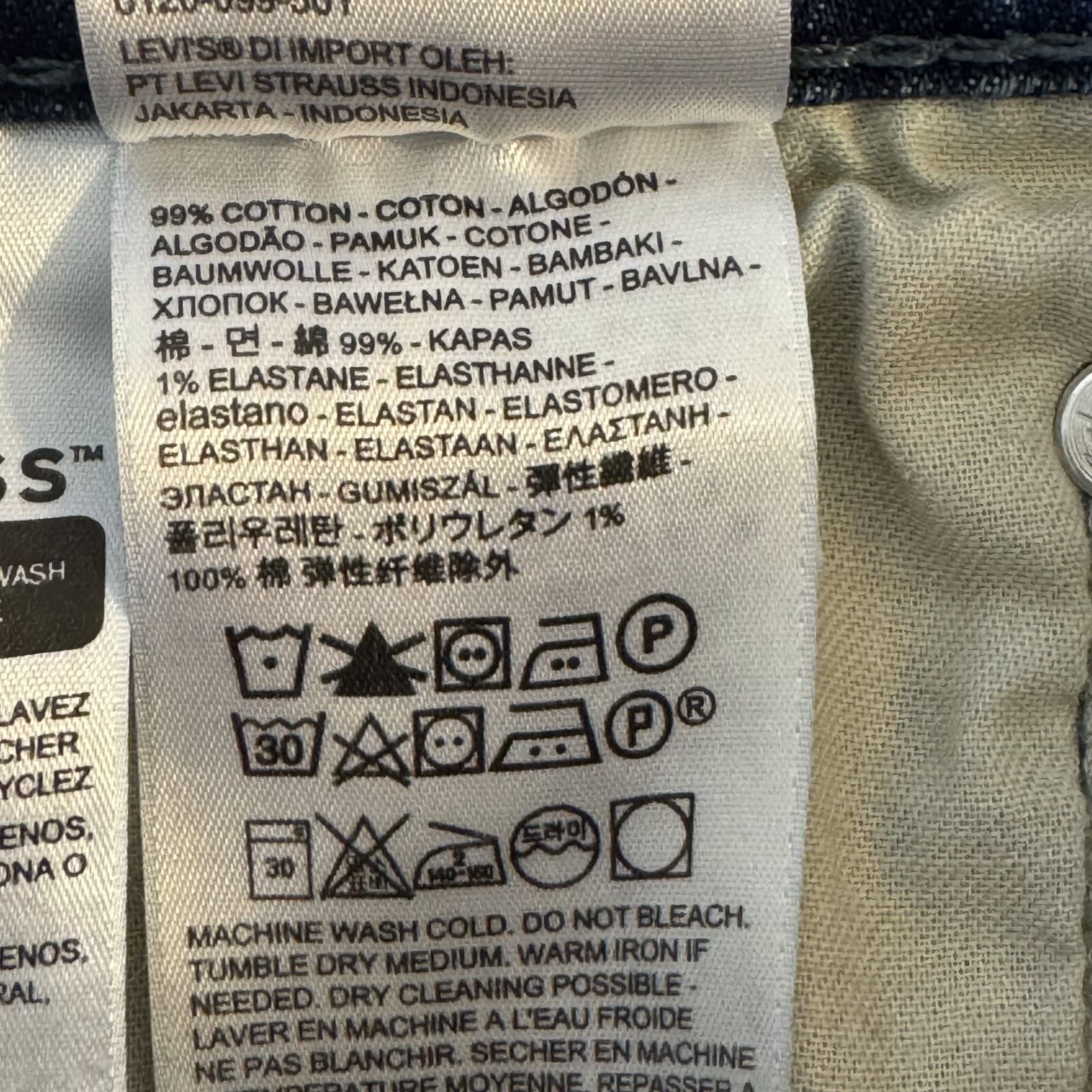 Levi’s 514 Men’s Jeans 36x32 Blue Denim Mid Rise Straight Fit Zip Fly - Thumbnail 6