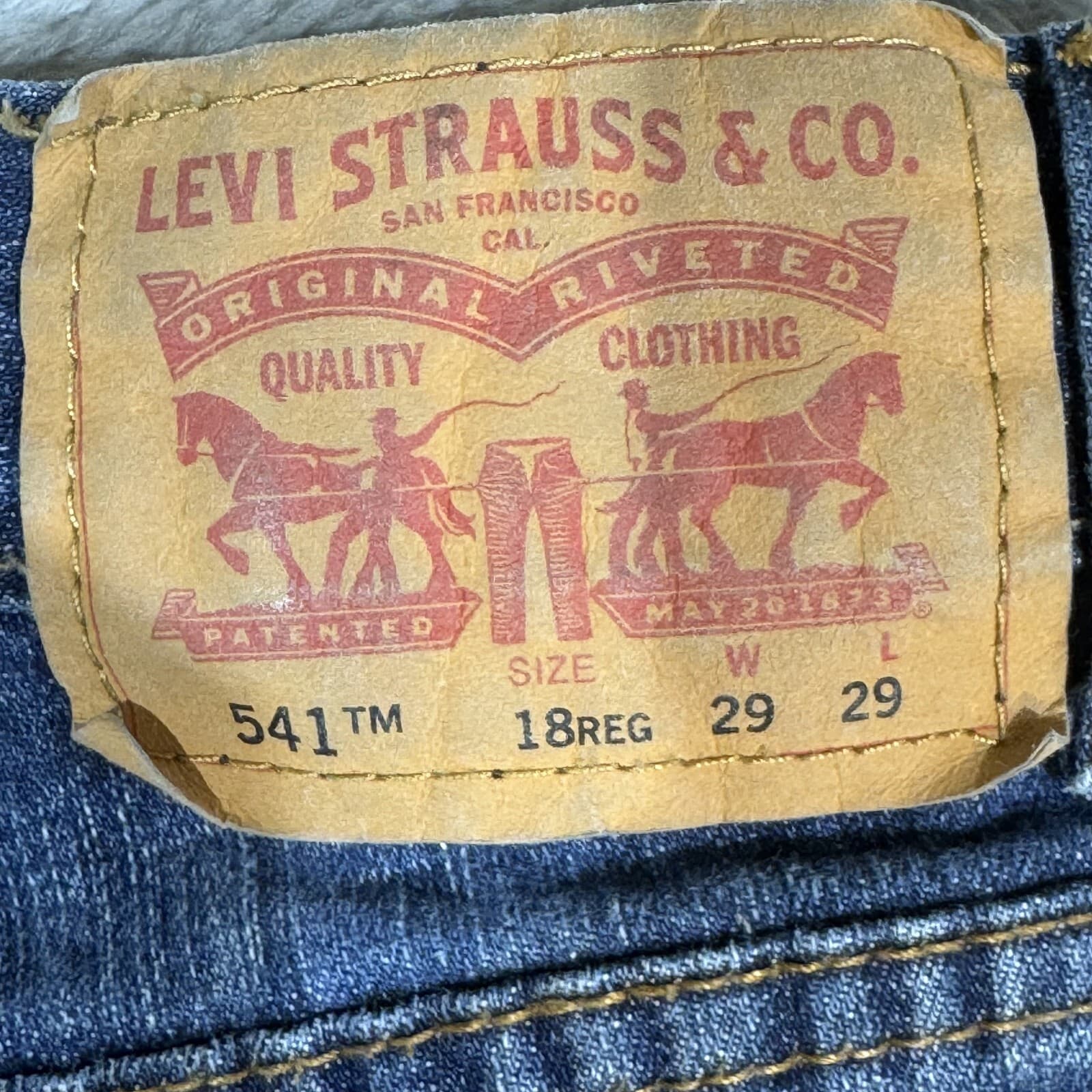 Levi's 514 Boys Jeans 18 Reg Blue Stretch Straight Mid Rise Denim Performance - Thumbnail 3