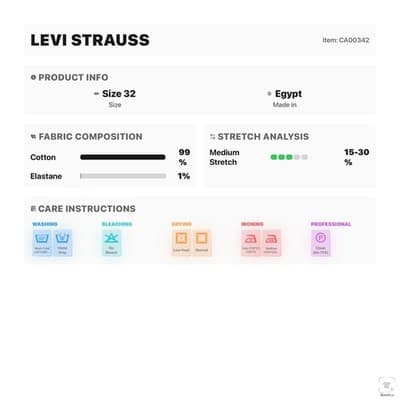 Levis 569 Shorts Mens 50 Blue Bermuda 11 Inseam 5-Pocket Denim Zip Fly - Thumbnail 15