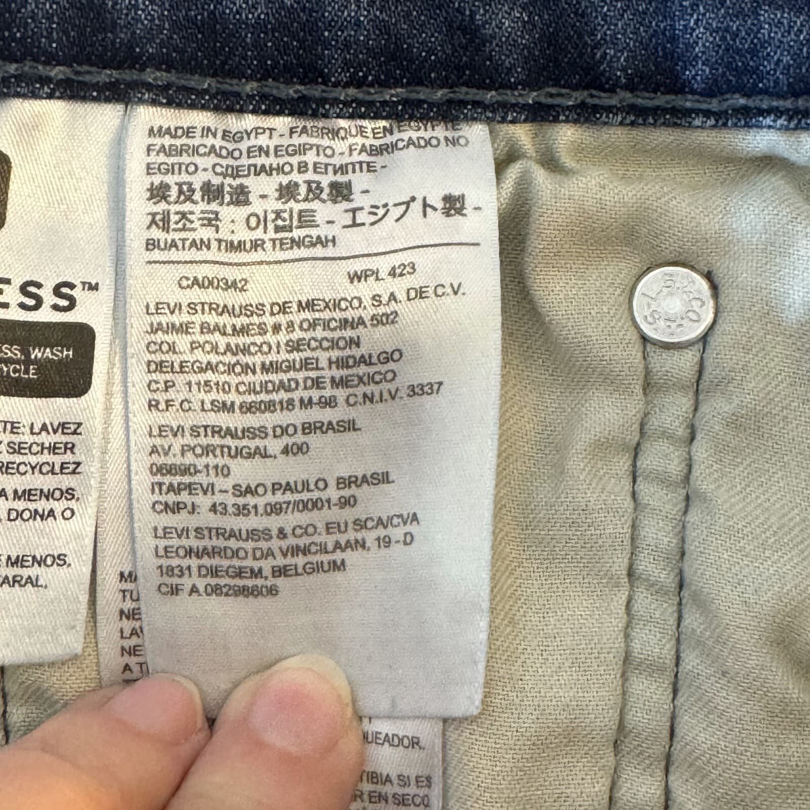 Levi’s 514 Men’s Jeans 36x32 Blue Denim Mid Rise Straight Fit Zip Fly - Thumbnail 5