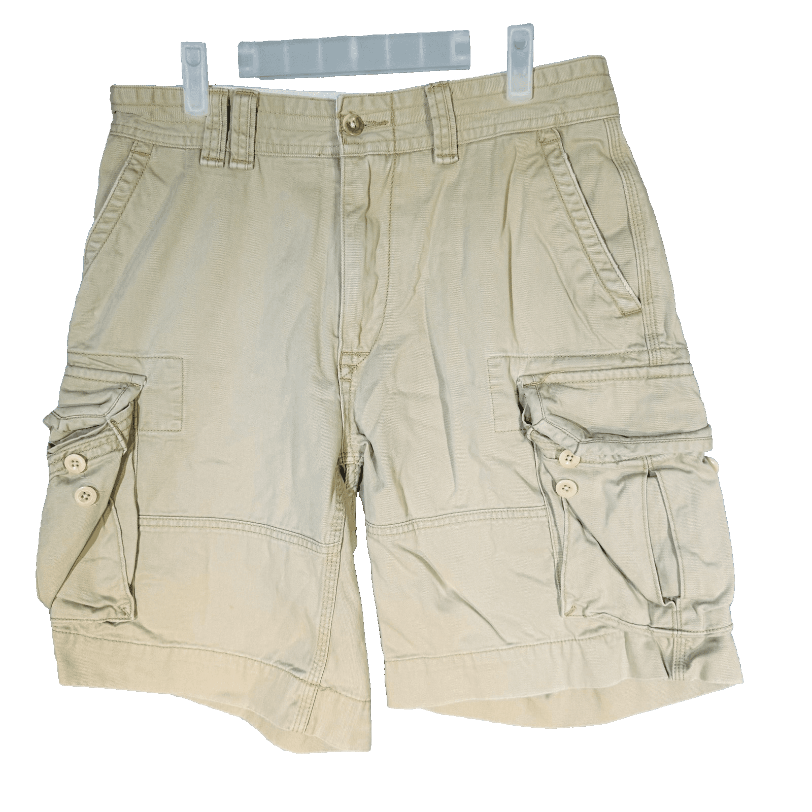 Polo By Ralph Lauren Shorts Mens 32 Beige Cargo Cotton Canvas Pockets 11 Inseam - Thumbnail 5