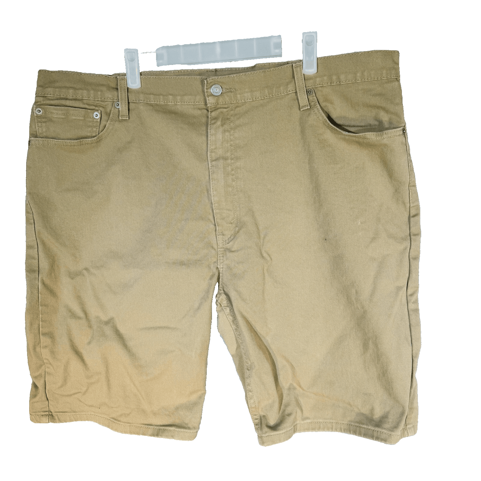 Levi's 505 Shorts Mens 44 Beige Chino Stretch 12 Inseam 5-Pocket Zip Fly - Thumbnail 5