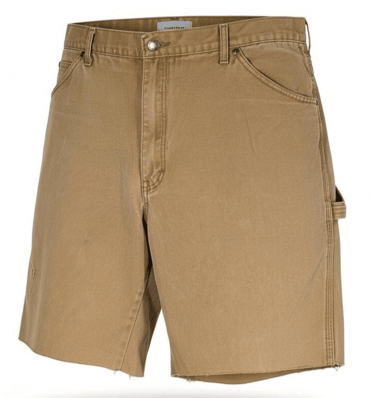 Dickies Shorts Mens 38 Brown Cargo Relaxed Fit Distressed Raw Hem Canvas - Thumbnail 2