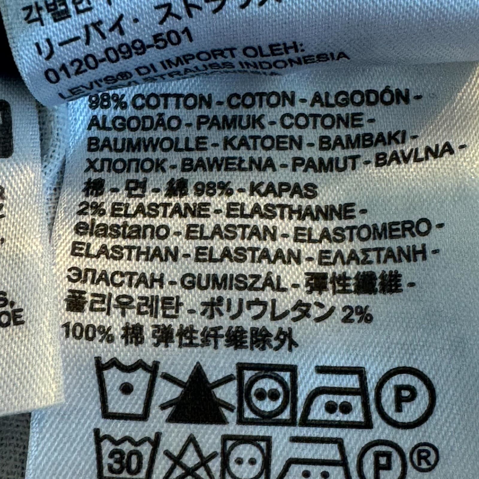 Levi’s 513 Men’s Jeans 36x30 Black Stretch Slim Straight Mid Rise Denim Zip Fly - Thumbnail 5