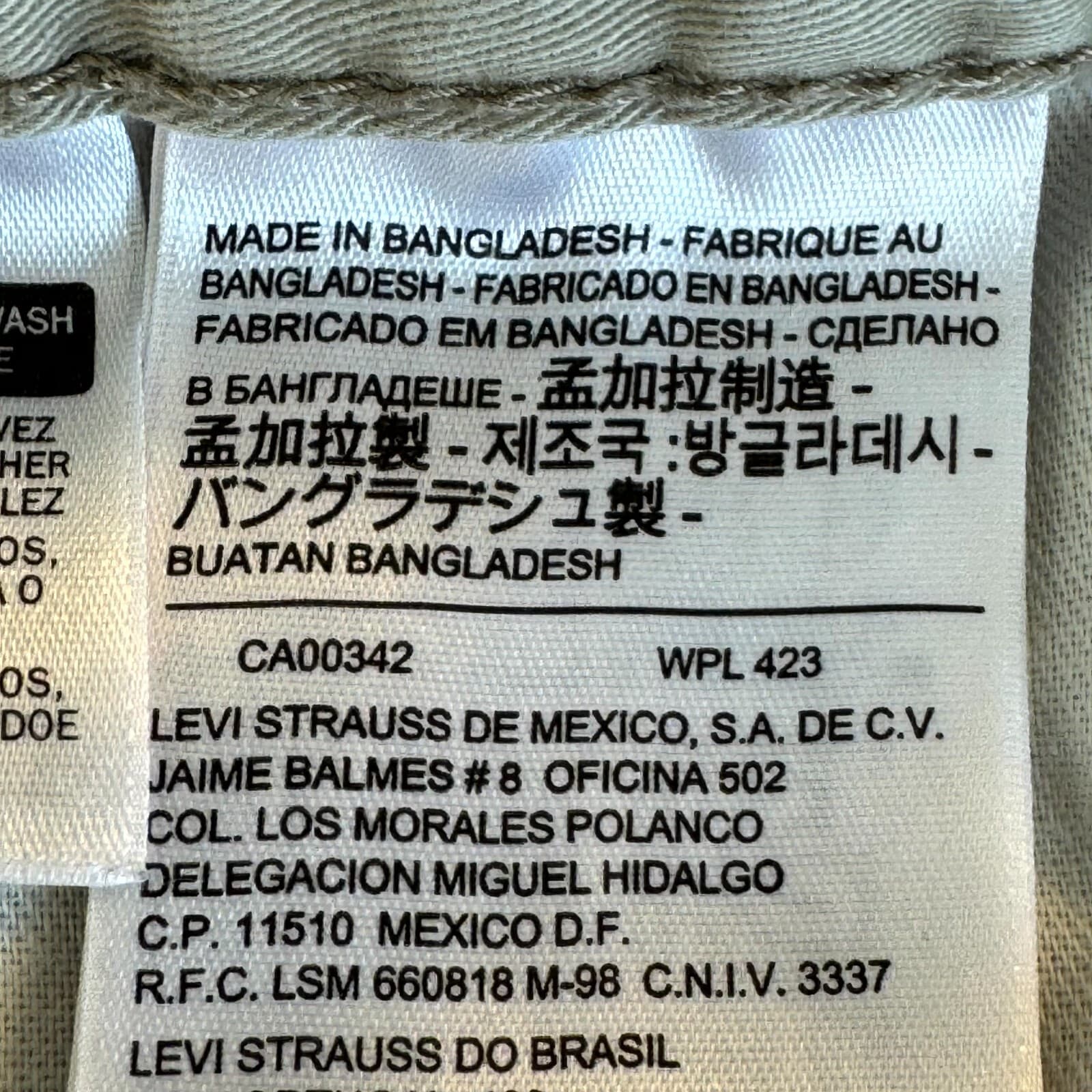 Levi's 514 Men's Jeans 36x30 Beige Denim Straight Fit Zip Fly - Thumbnail 4