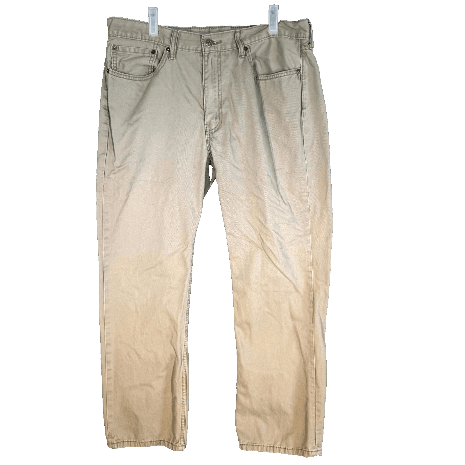 Levi's 514 Men's Jeans 36x30 Beige Denim Straight Fit Zip Fly - Image 1