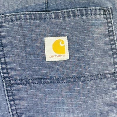 Carhartt Shorts Mens 46 Blue Cargo Relaxed Fit 8 Inseam Canvas Pockets - Thumbnail 8
