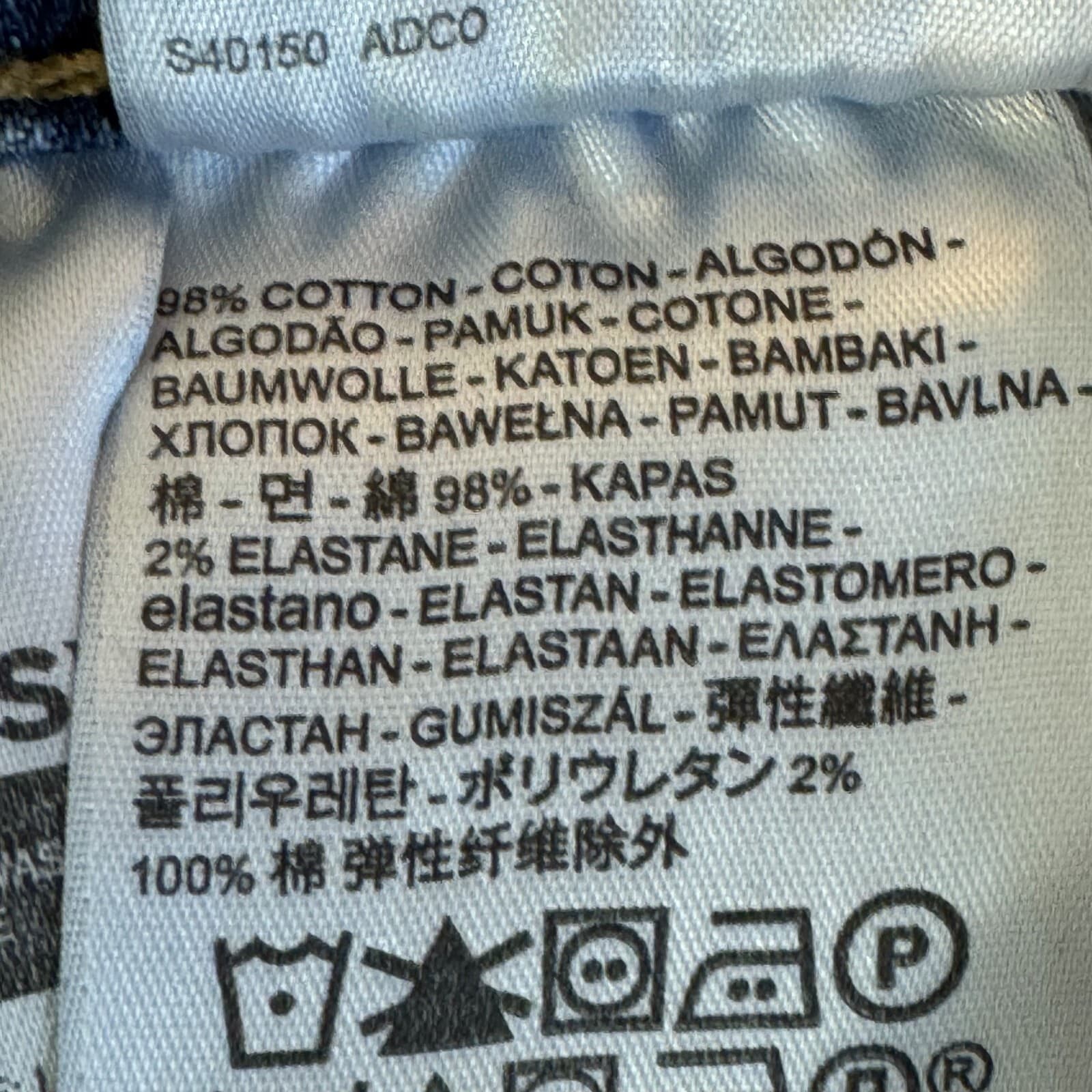 Levis 512 Jeans Mens 38x32 Slim Tapered Blue Stretch Denim Mid Rise Zip Fly - Thumbnail 6