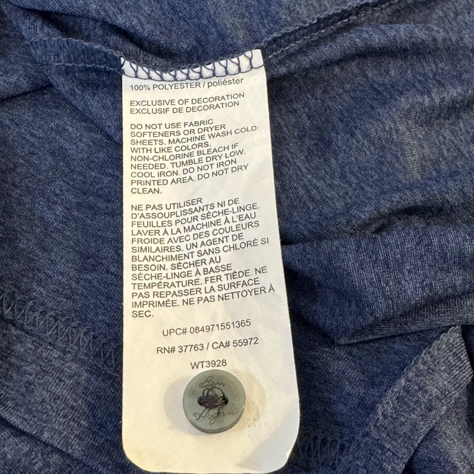 Ben Hogan Men’s Polo Shirt XL Blue Asymmetric Print Golf Performance - Thumbnail 13