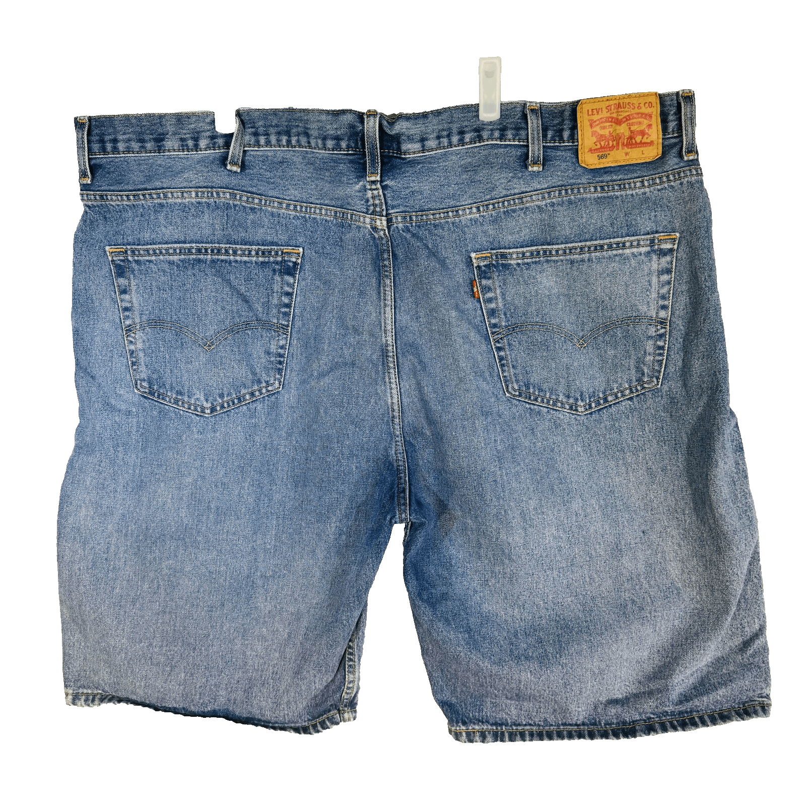 Levis 569 Shorts Mens 50 Blue Bermuda 11 Inseam 5-Pocket Denim Zip Fly - Thumbnail 6