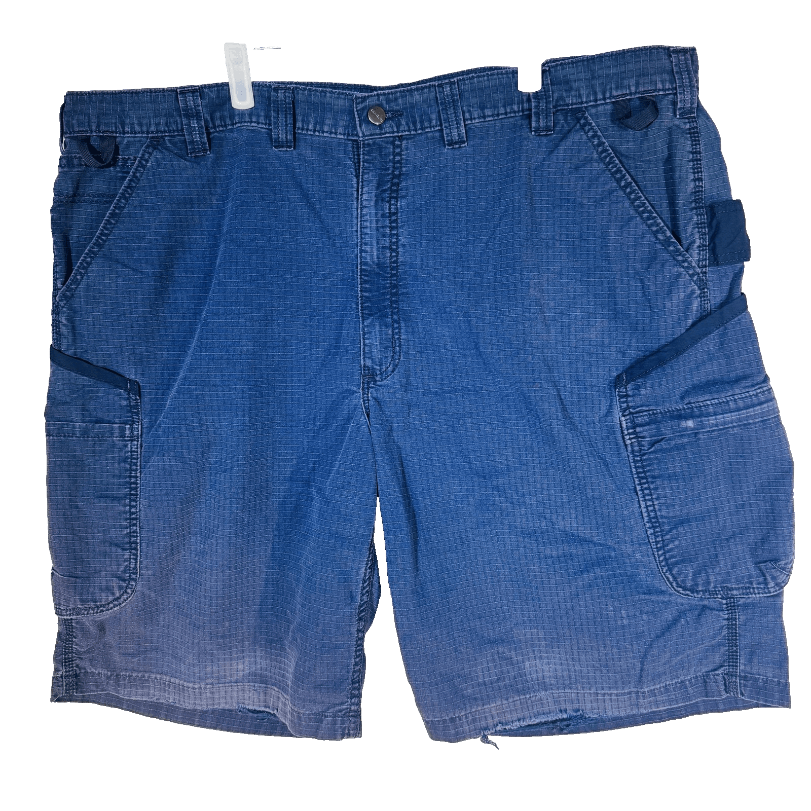 Carhartt Shorts Mens 46 Blue Cargo Relaxed Fit 12 Inseam Distressed Pockets - Thumbnail 5