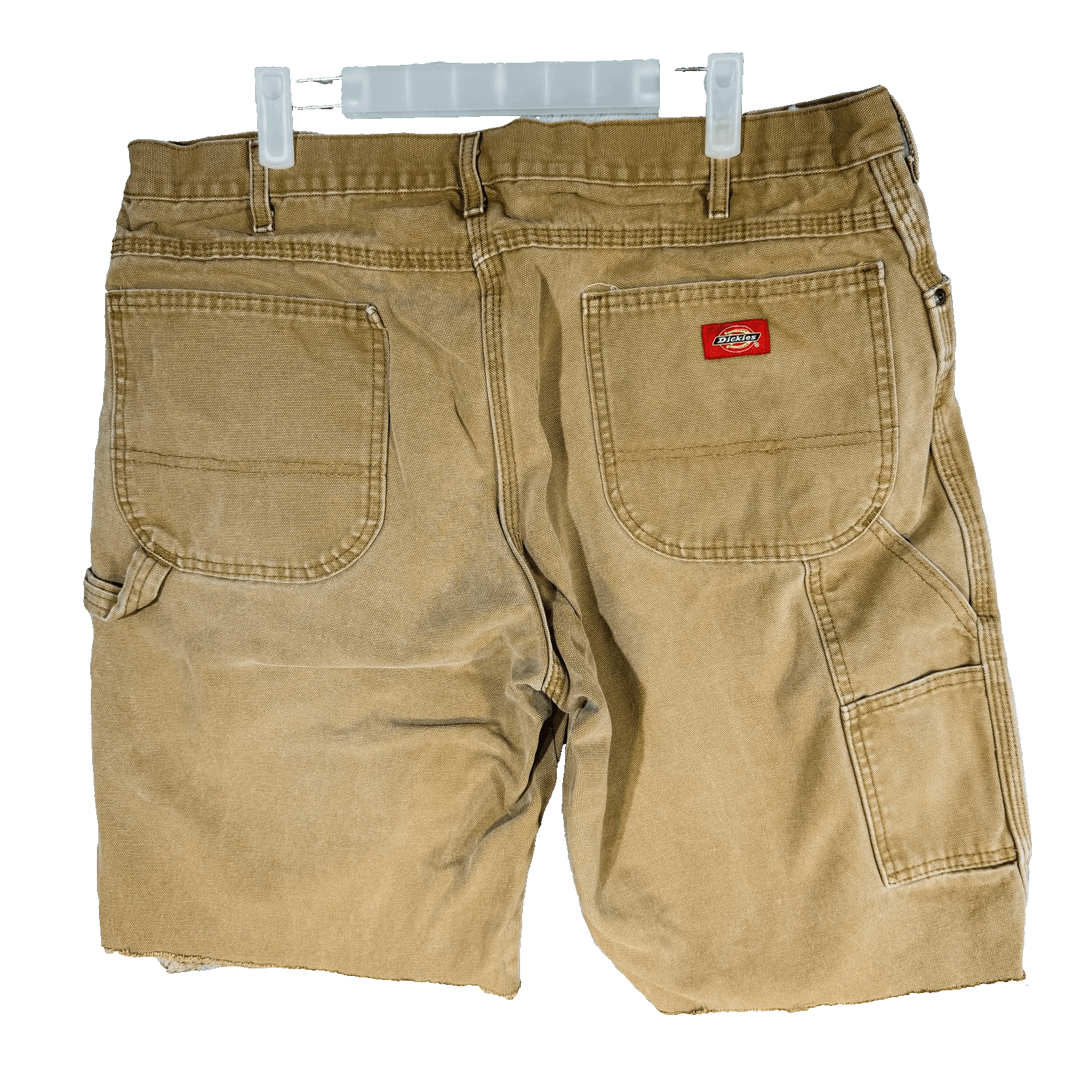Dickies Shorts Mens 38 Brown Cargo Relaxed Fit Distressed Raw Hem Canvas - Thumbnail 7