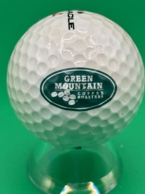 Pinnacle 2 Gold Distance Golf Ball Green Mountain Coffee Roasters Collectible Ra - Image 1