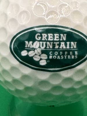 Pinnacle 2 Gold Distance Golf Ball Green Mountain Coffee Roasters Collectible Ra - Thumbnail 2