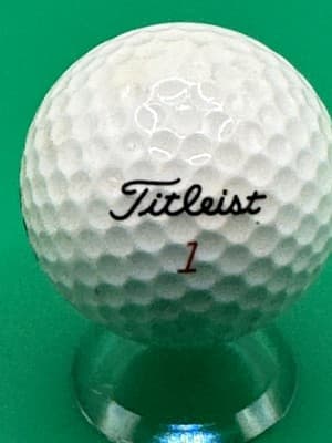 Titleist DT Distance Golf Ball Promo Hertz Logo Collectible Used White 1 Ball - Thumbnail 4