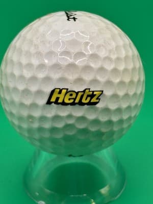 Titleist DT Distance Golf Ball Promo Hertz Logo Collectible Used White 1 Ball - Image 1