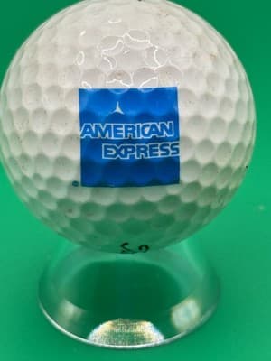 Titleist DT Distance Golf Ball American Express Logo Collectible White Ball Used - Image 1