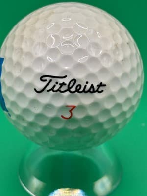 Titleist DT Distance Golf Ball American Express Logo Collectible White Ball Used - Thumbnail 4