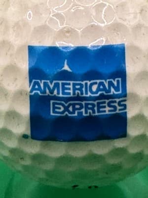 Titleist DT Distance Golf Ball American Express Logo Collectible White Ball Used - Thumbnail 2