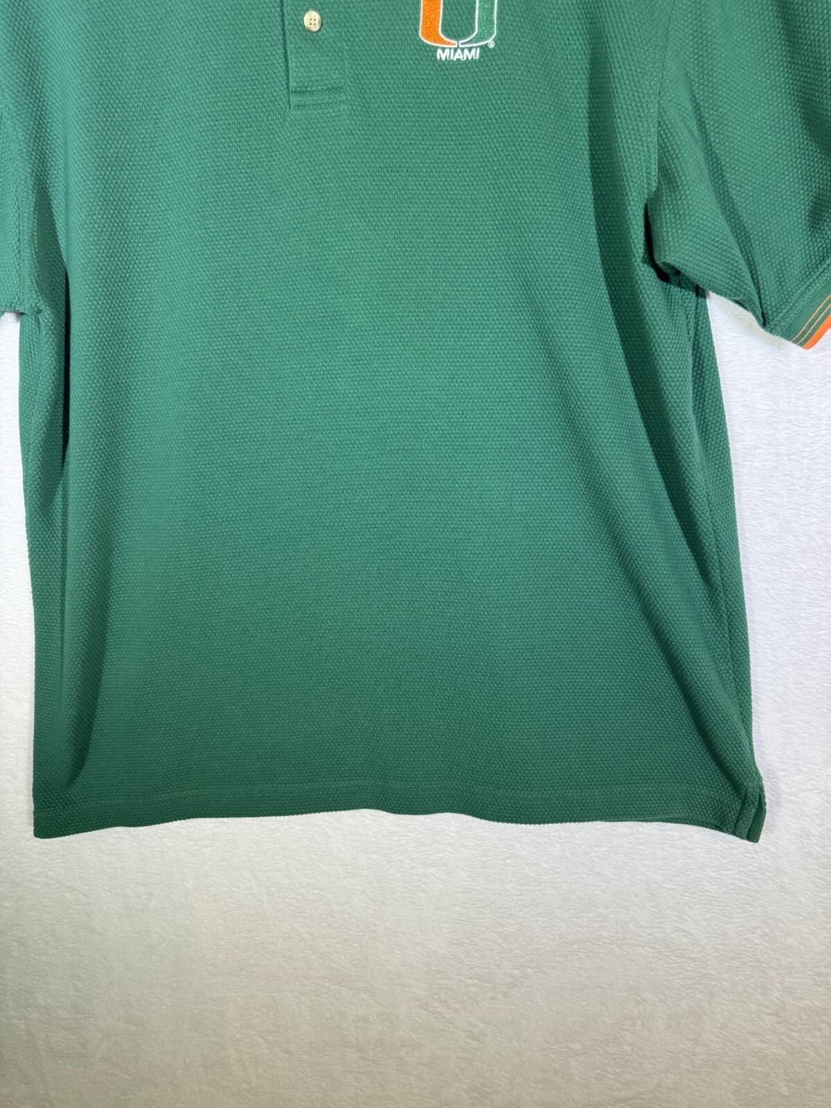 Boca Classics Men’s Miami Hurricanes Polo Shirt XL – Green NCAA Fan Apparel - Thumbnail 3