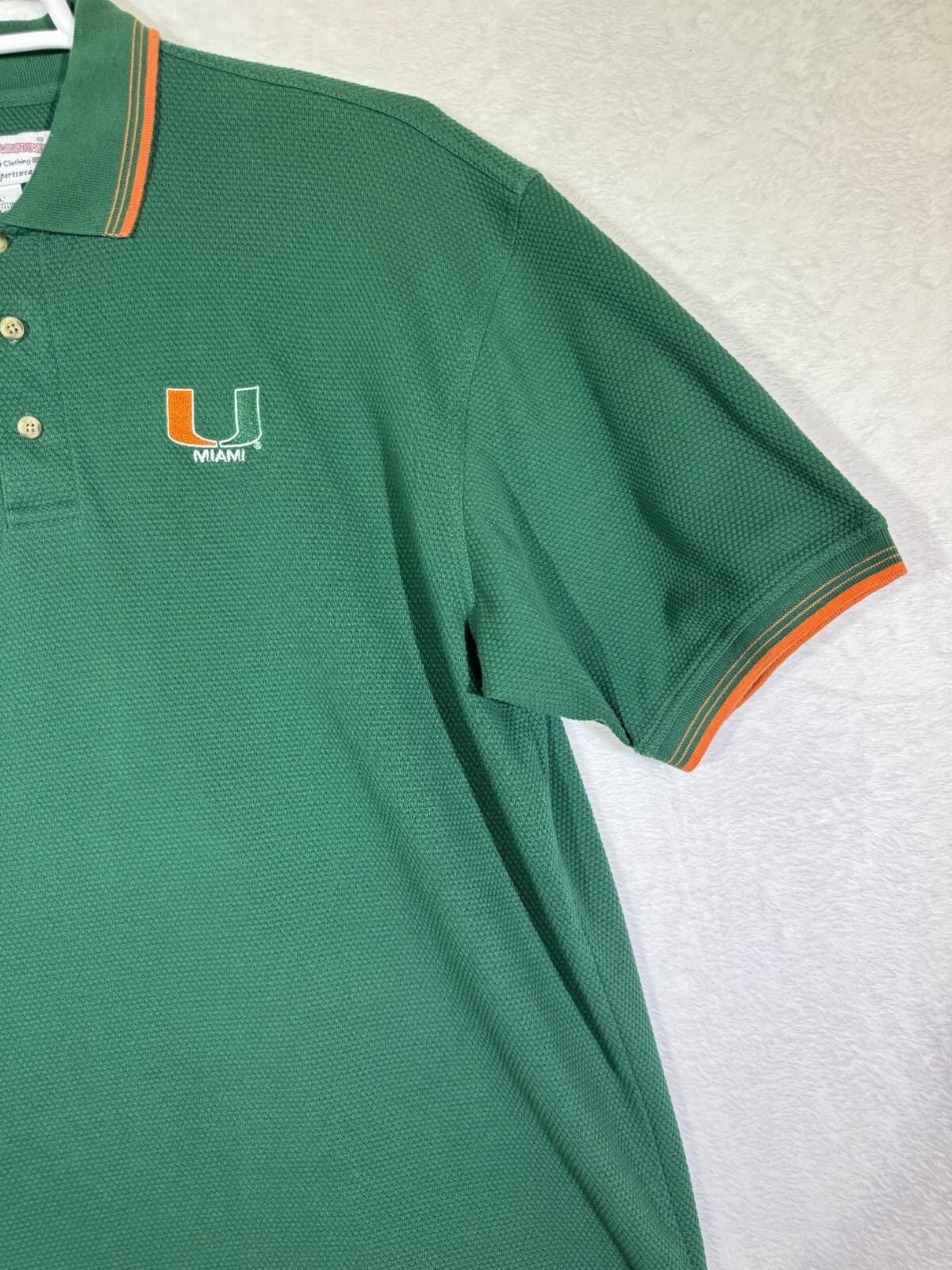 Boca Classics Men’s Miami Hurricanes Polo Shirt XL – Green NCAA Fan Apparel - Thumbnail 6