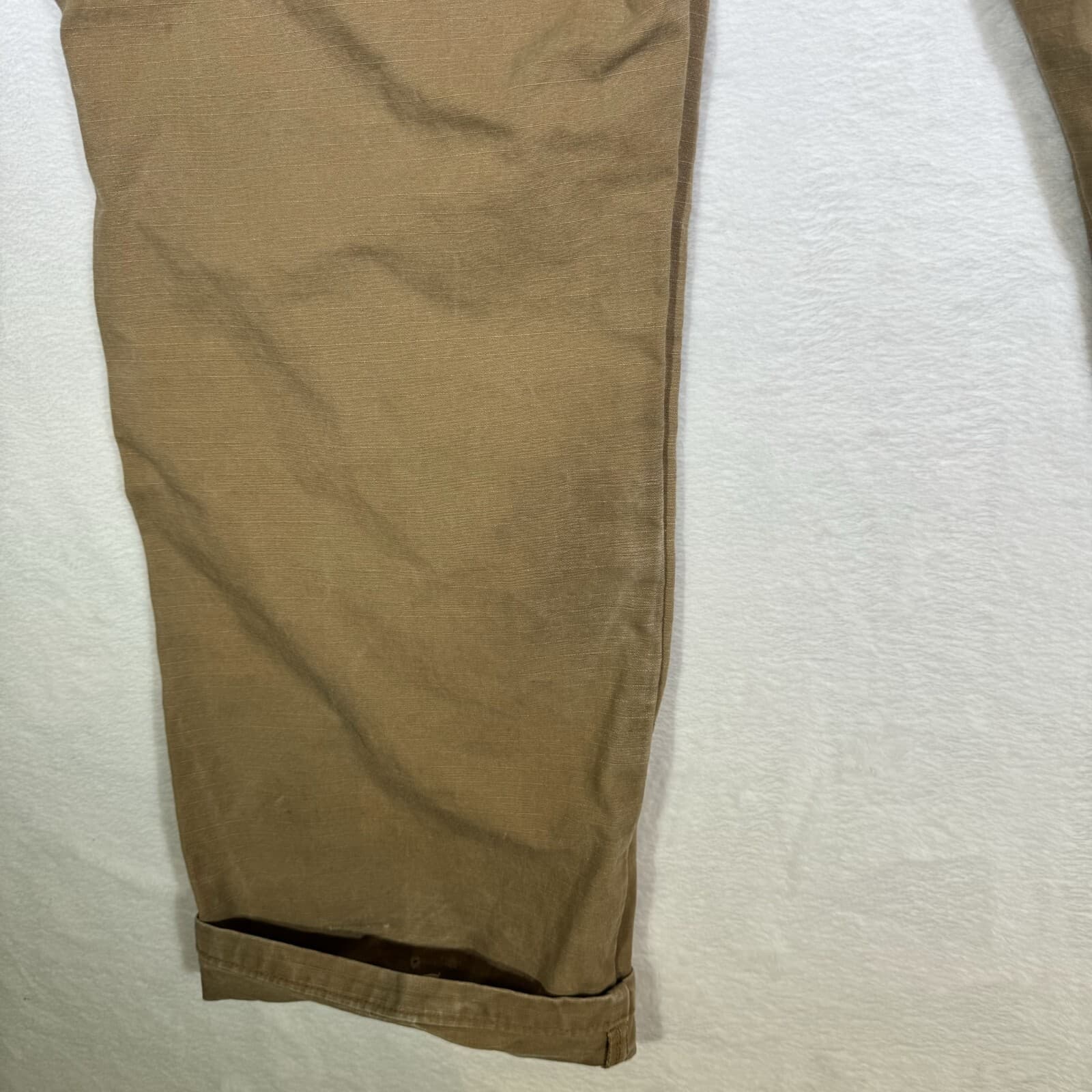 Wrangler RIGGS Workwear Cargo Pants Mens 36×32 Khaki Canvas High‑Rise Heavy Duty - Thumbnail 13