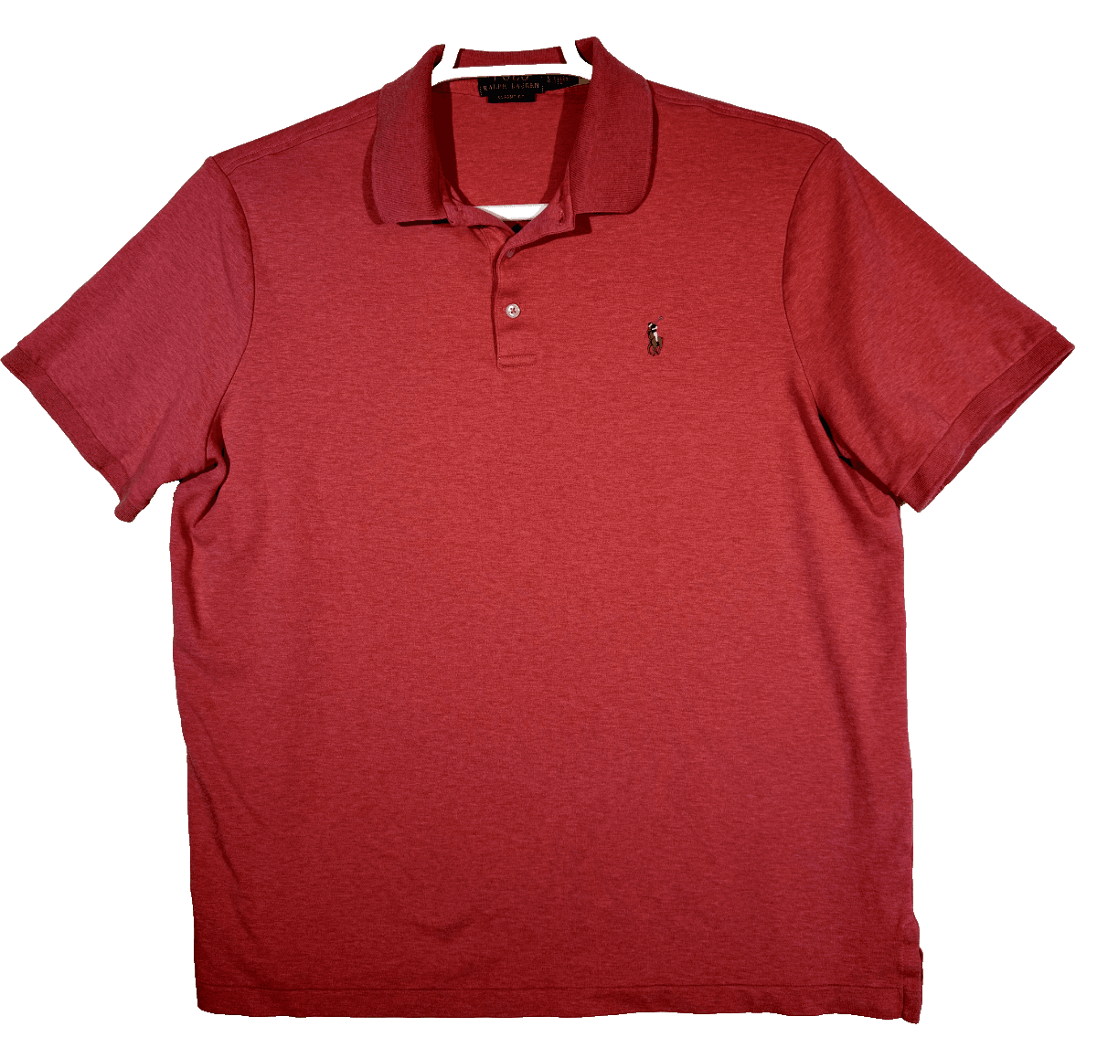 Polo Ralph Lauren Men’s Pima Soft‑Touch Polo Shirt L Big‑&‑Tall “Flesh Pony” - Image 1