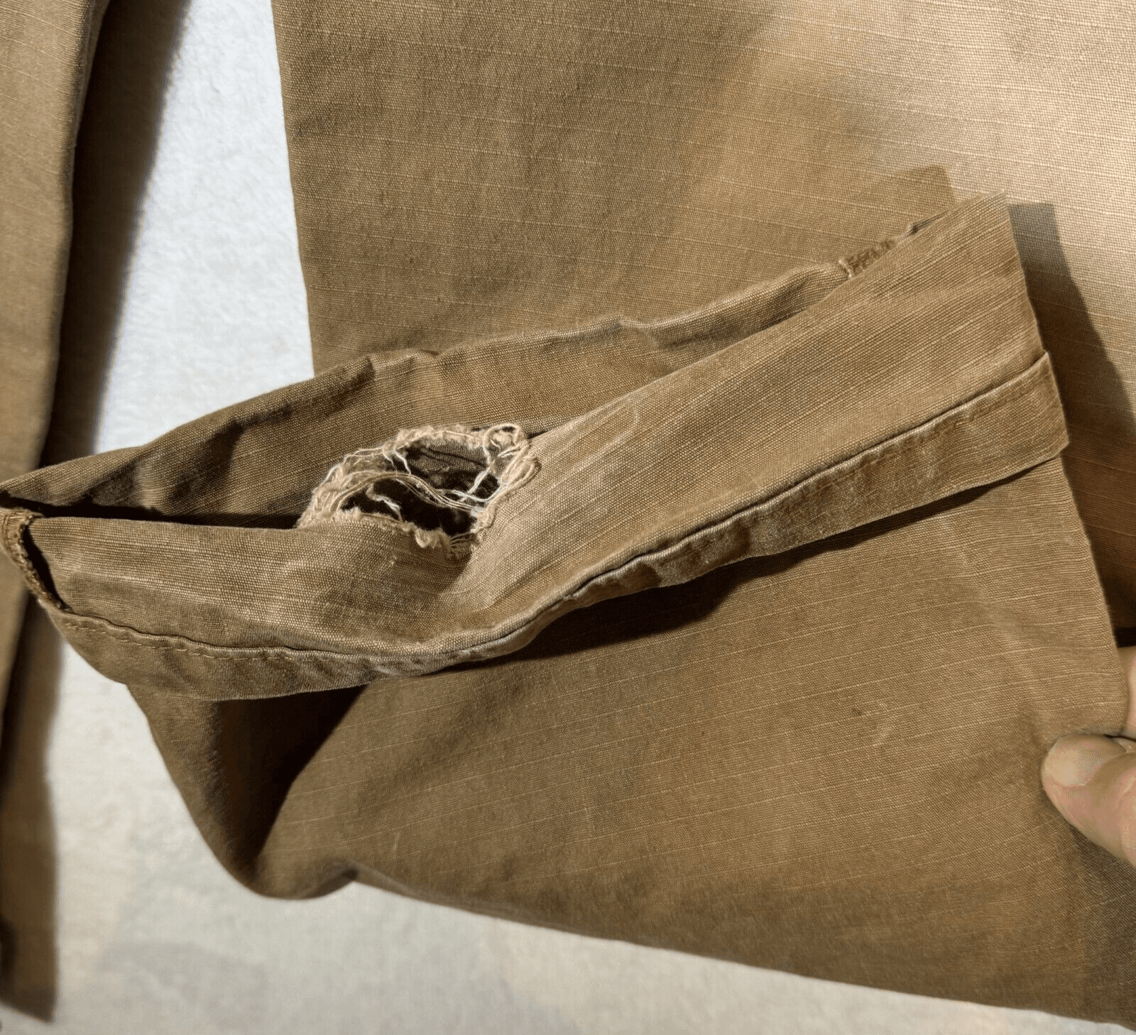 Wrangler RIGGS Workwear Cargo Pants Mens 36×32 Khaki Canvas High‑Rise Heavy Duty - Thumbnail 6